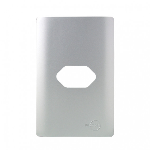 Placa p/ 1 Tomada Horizontal 4x2 - Novara Prata Placa p/ 1 Tomada Horizontal 4x2 - Novara Prata